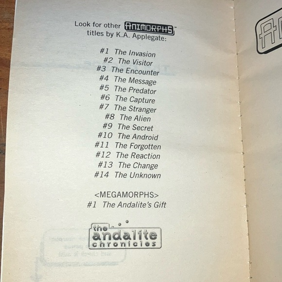 Vintage Animorphs children’s series- book #15 The Escape - Picture 5 of 7